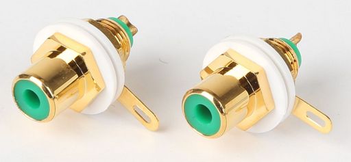RCA PANEL SOCKET GOLD PLATED INSULATED
