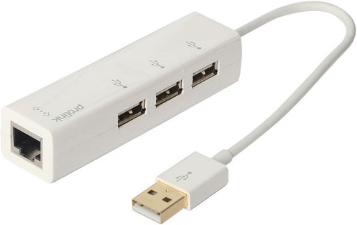 USB 2.0 HUB 3 PORTS WITH ETHERNET - PROLINK