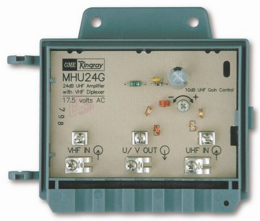 24dB UHF AMPLIFY / VHF DIPLEXED MASTHEAD