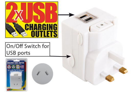 OUTBOUND UNIVERSAL ADAPTOR WITH USB 1A