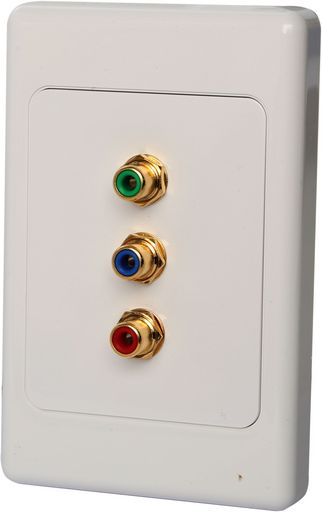 WALL PLATE COMPONENT VIDEO CAT5