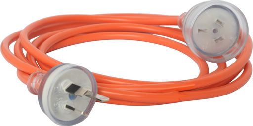 EXTENSION LEADS ORANGE & CLEAR PLUGS