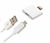 MICRO USB TO TYPE-A USB WITH LIGHTNING ADAPTOR 1M WHITE