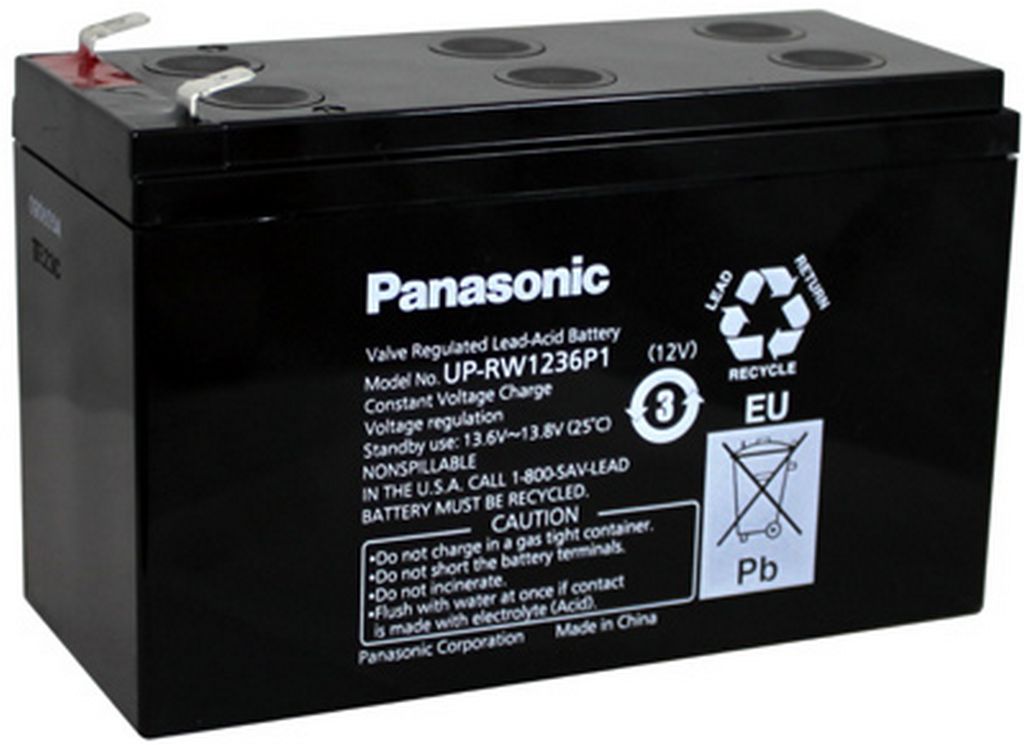 UPVW1236P 12V 6.6Ah/7.8Ah Panasonic, Sla Panasonic | Wagner Online