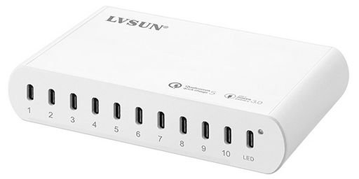 150W 10-PORT USB-C CHARGING STATION