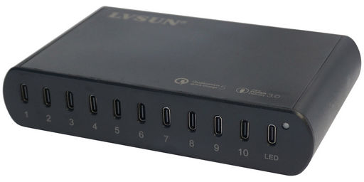 250W 10-PORT USB-C CHARGING STATION