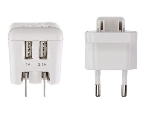 USB 2 PORT TRAVEL CHARGER 1A + 2.1A