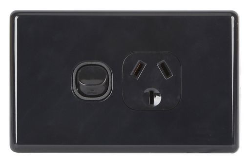 HORIZONTAL WALL POWER OUTLET 10A