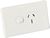 SLIMLINE HORIZONTAL WALL POWER OUTLET 15A