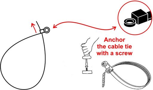 CABLE TIES WITH ANCHOR