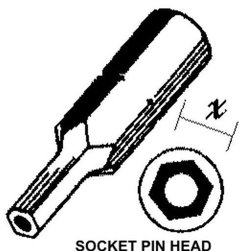 SOCKET PIN HEAD ¼