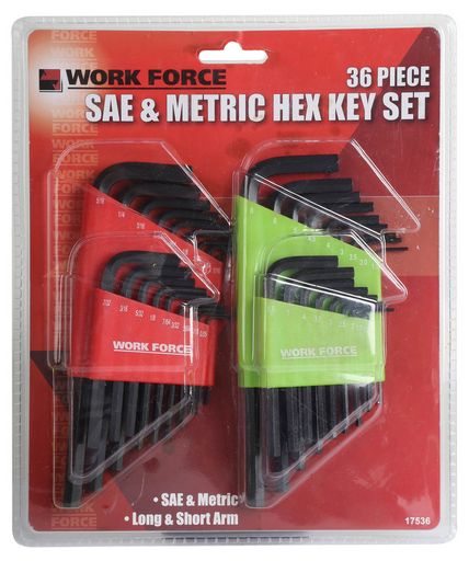 HEX KEY SETS 36 PIECE - IMPERIAL & METRIC