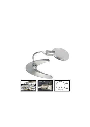MAGNIFIER WITH LED AND DESK STAND
