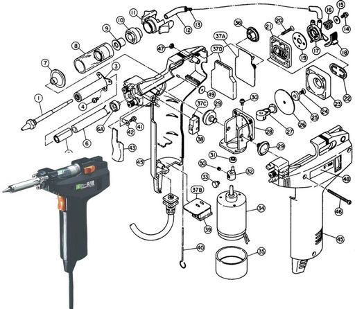 B-3 dic DEN-ON デオン ハンダ除去器 吸取器  SC-7000Z DEN-ON SC7000Z PORTABLE DESOLDERING TOOL