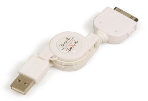 USB TO APPLE® 30 PIN DOCK RETRACTABLE