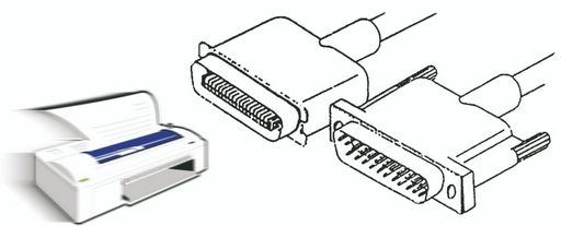 25 PIN TO 36 PIN - IEEE1284 (HIGH SPEED PRINTER CABLE)