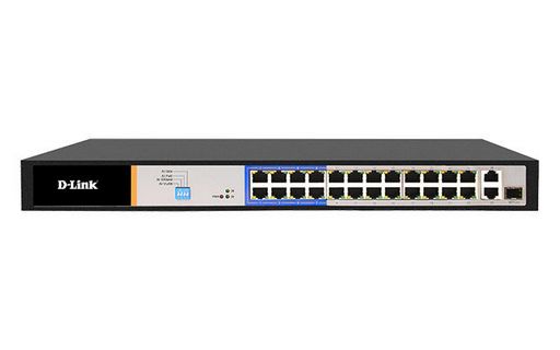 24-PORT 10/100 SWITCH WITH 24 PoE PORTS AND 2 GIGABIT UPLINK PORTS - D-LINK