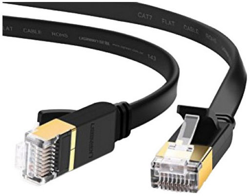 CAT7 FLAT ETHERNET CABLE SHIELDED STP 10GbE