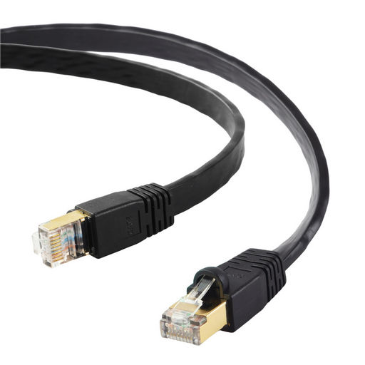 CAT8 FLAT ETHERNET CABLE SHIELDED U/FTP 40GbE