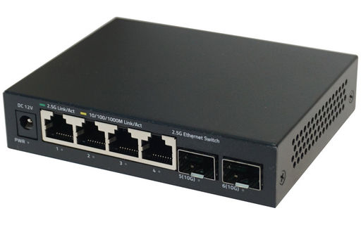 4x 2.5G RJ45 / 2x 10G SFP+ NETWORK SWITCH