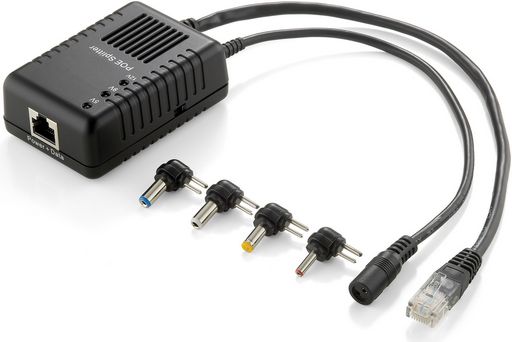 Fast Ethernet PoE Splitter 802.3af PoE 5-12V DC Output - Level1
