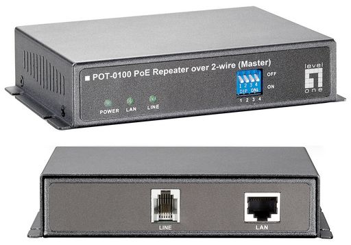 PoE REPEATER OVER 2 WIRE LEVEL1