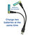 USB Y SPLITTER CABLE USB-AM TO 2x MICRO USB-M