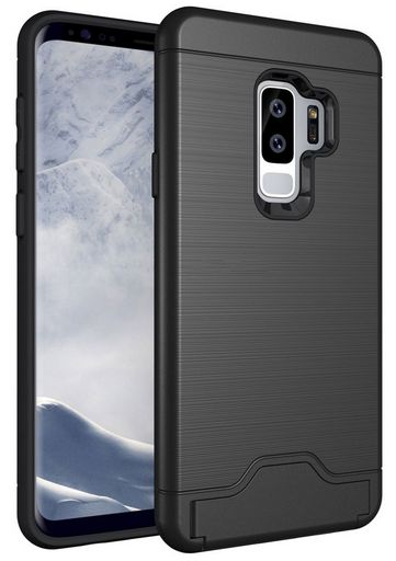 DUAL LAYER HARD CASE WITH CARD HOLDER FOR SAMSUNG GALAXY S9 PLUS