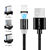 USB CHARGE CABLE WITH MAGNETIC TIPS 10W - ROTATABLE