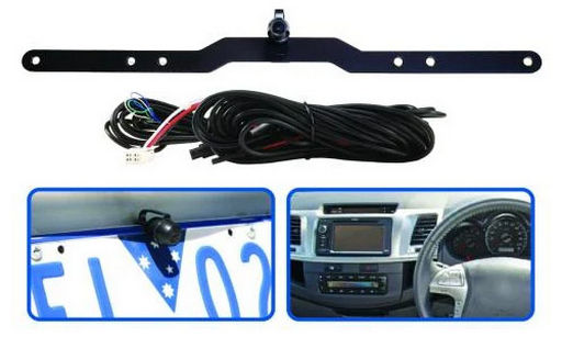 LICENCE PLATE MOUNT REVERSE CAMERA KIT TO SUIT TOYOTA HILUX 05-13