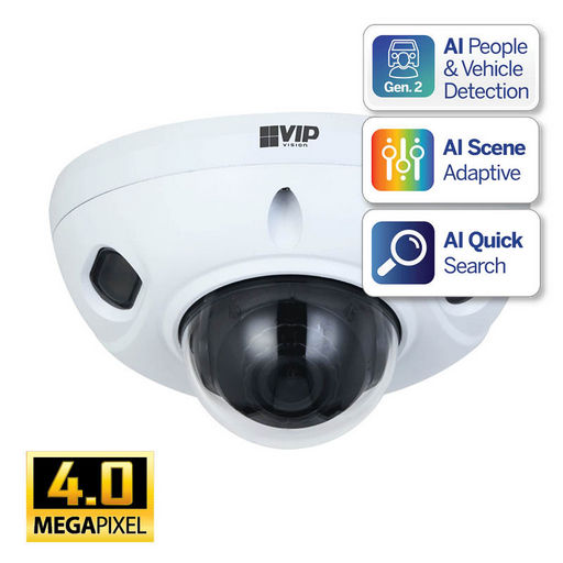 4MP IP CAMERA FIXED WEDGE DOME - PROFESSIONAL VIP