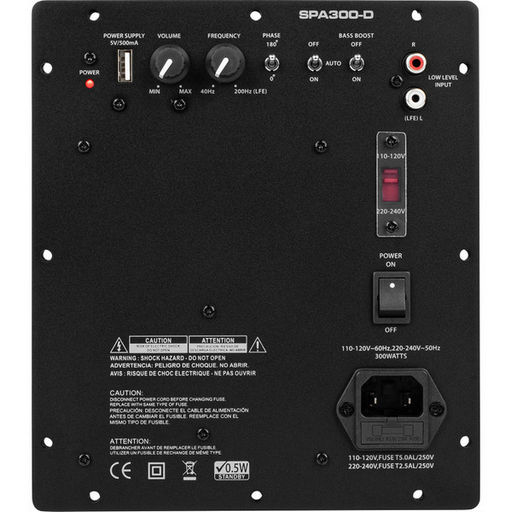 SUB-WOOFER PLATE AMPLIFIER 300W CLASS-D - DAYTON AUDIO