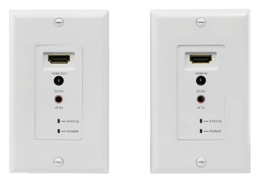 HDMI EXTENDER OVER CAT5 WALL PLATE KIT WITH IR SUPPORT - PRO2