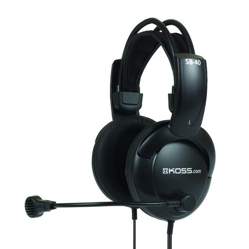 KOSS OVER-EAR HEADSET WITH BOOM MIC