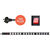 VERTICAL POWER RAIL 15 WAY 10A GPO - 1U X 1M 15A