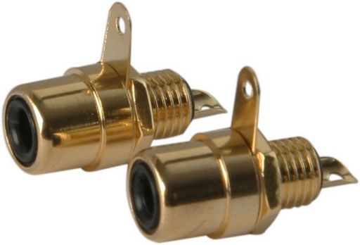 RCA PANEL SOCKET GOLD PLATED