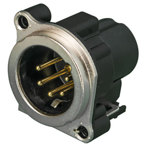 VERTICAL PCB MOUNT XLR MALE RECEPTACLE NEUTRIK