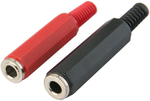 6.35mm PLASTIC IN-LINE RED/BLACK