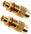 RCA INLINE SOCKET GOLD PLATED PAIR
