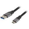 PF485A-0050 USB-C to USB-A 3.2 Gen 1, 5Gbps data rate, supports 15W charging, black braided cover, 0.5m