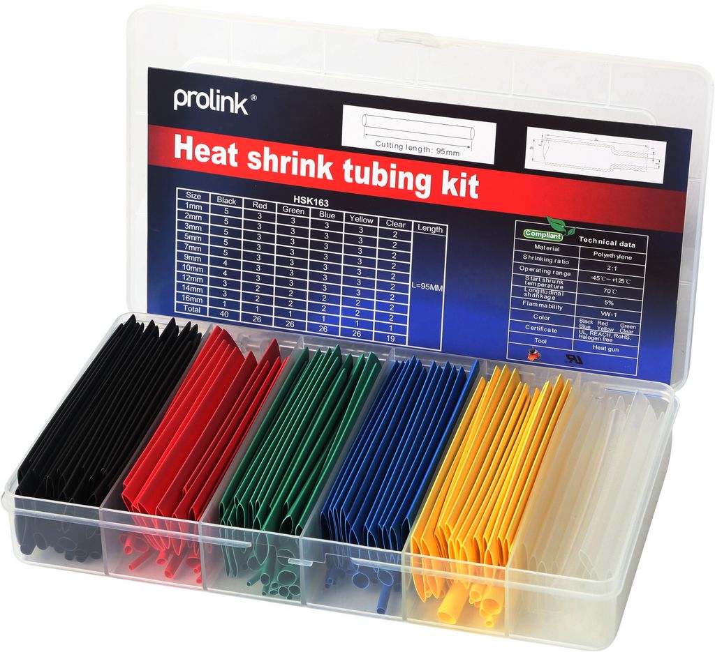 HSK163 Heat Shrink Kit Multi Colour 163, Seki Parts Kits Wagner